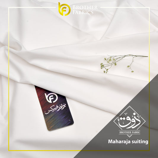 Maharaja Suiting Brother Fabrics – Royal Ivory White