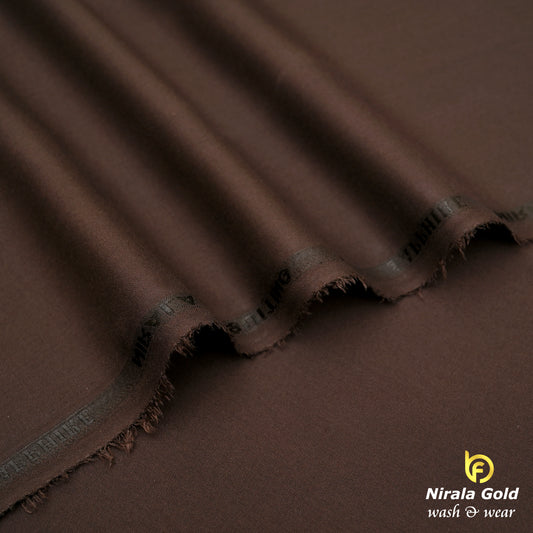 Brother Fabrics Nirala Gold – Imperial Mocha | Premium Wash & Wear Fabric