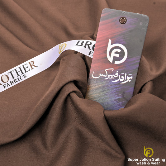 Super Jolion Wash & Wear Suiting Fabric – Coffee Brown