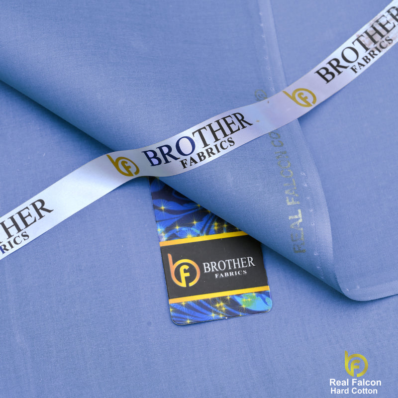 Brother Fabrics Real Falcon Hard Cotton – Sky Blue Premium Suiting Fabric