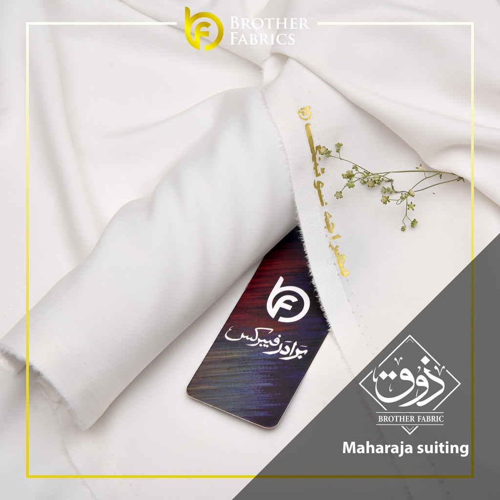 Maharaja Suiting Brother Fabrics – Royal Ivory White
