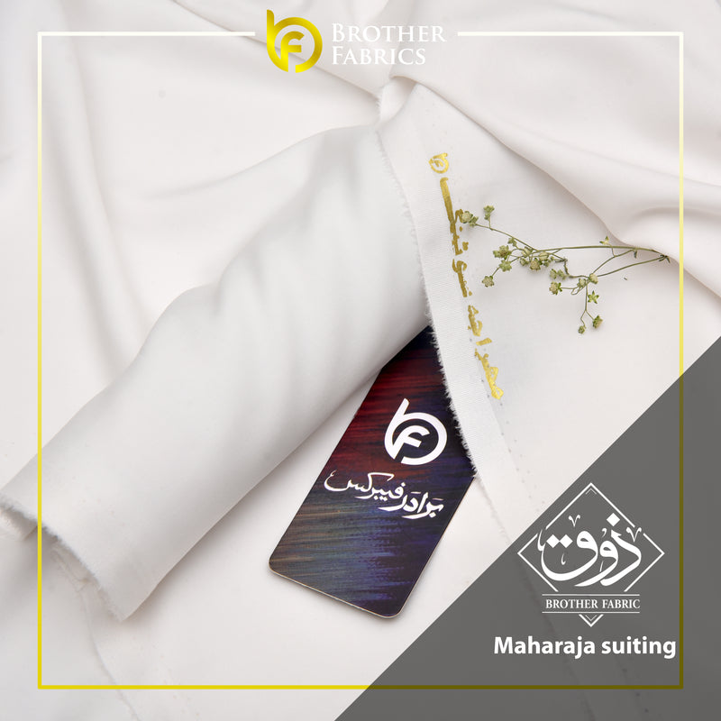 Maharaja Suiting Brother Fabrics – Royal Ivory White