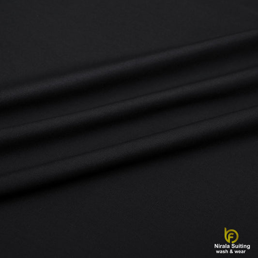 Brother Fabrics Nirala Gold – Midnight Black | Premium Wash & Wear Fabric
