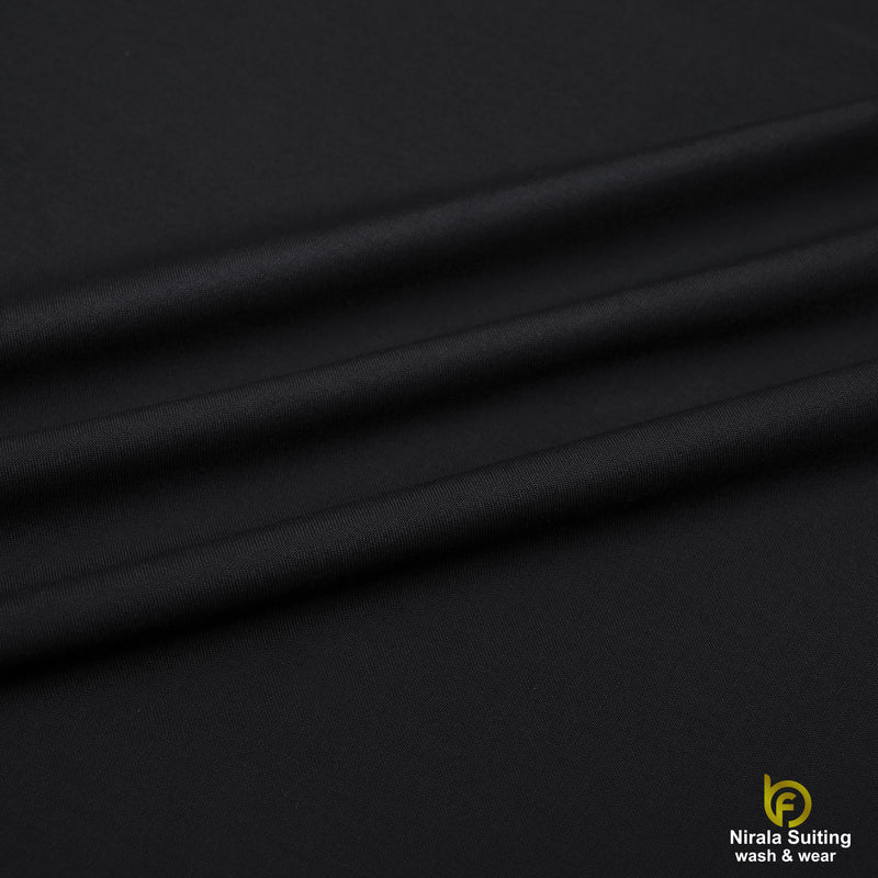 Brother Fabrics Nirala Gold – Midnight Black | Premium Wash & Wear Fabric