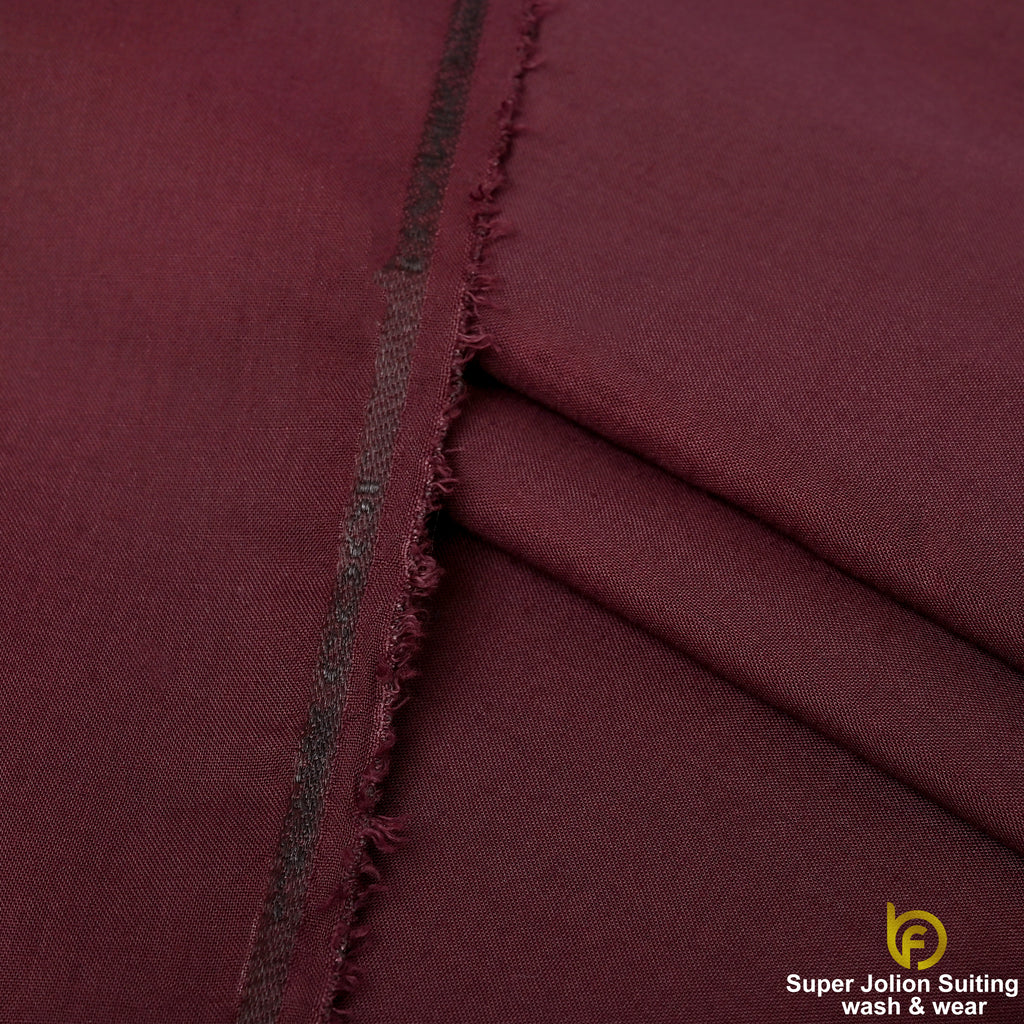 Super Jolion Wash & Wear Suiting Fabric – Maroon Burgundy