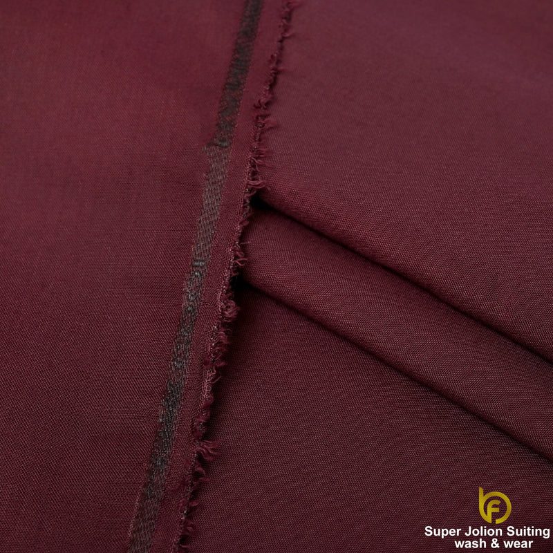Super Jolion Wash & Wear Suiting Fabric – Maroon Burgundy