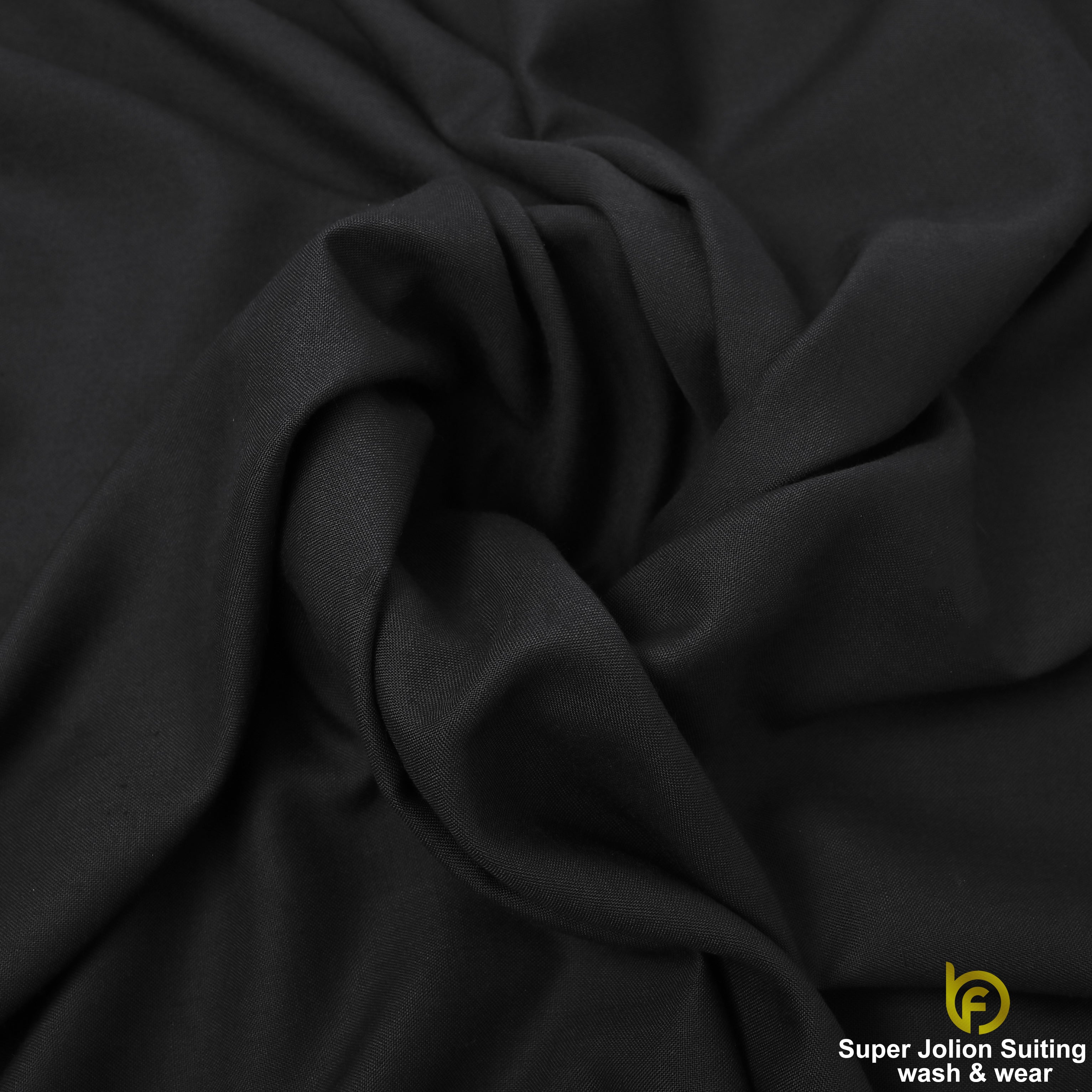 Super Jolion Wash & Wear Suiting Fabric – Jet Black