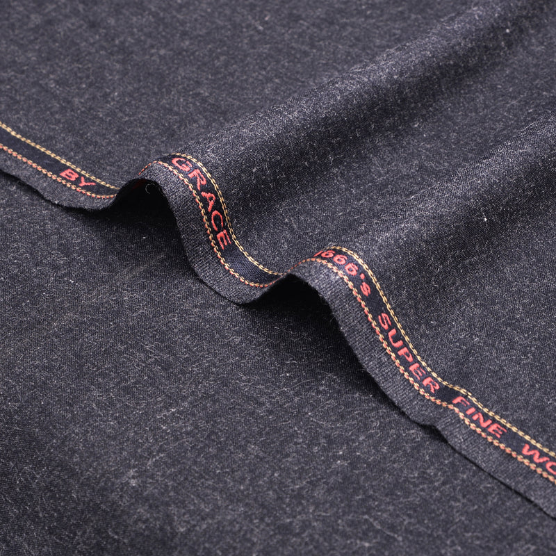 Grace Super Fine Wool Dark Grey Unstitched Men’s Suiting Fabric