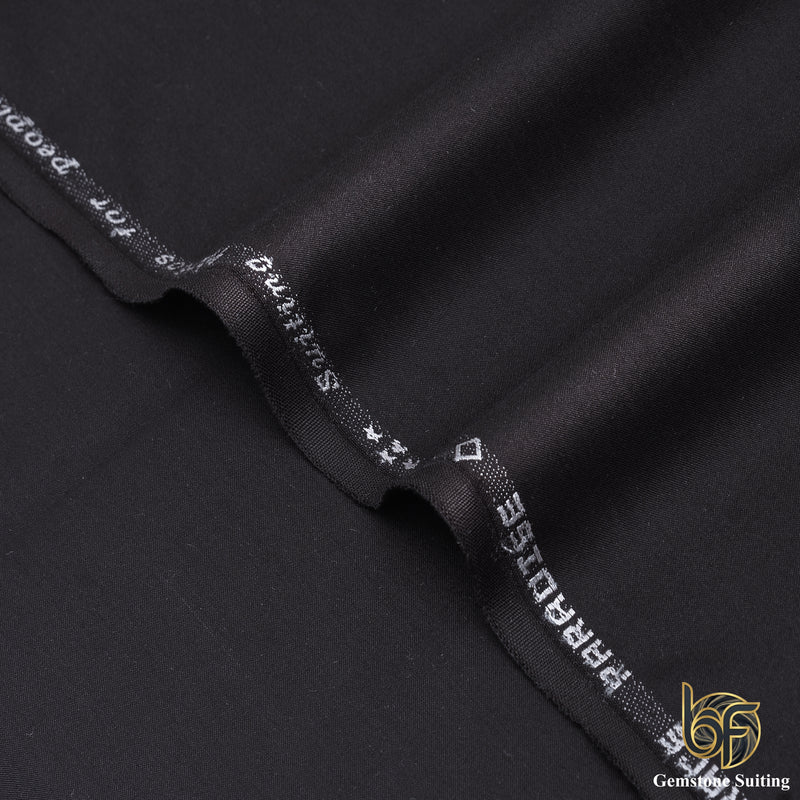 Midnight Black Premium Suiting Fabric-6