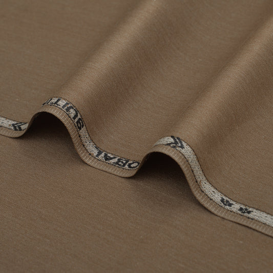 Obal Premium Khaki Brown Unstitched Men’s Suiting Fabric