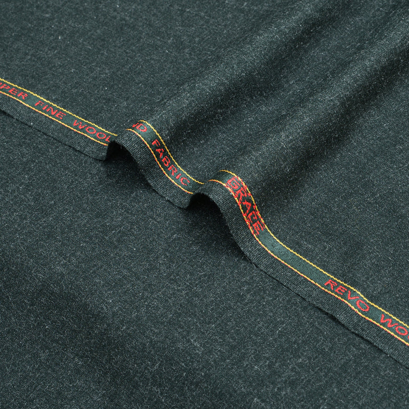 Grace Super Fine Wool Dark Teal Slate Unstitched Men’s Suiting Fabric