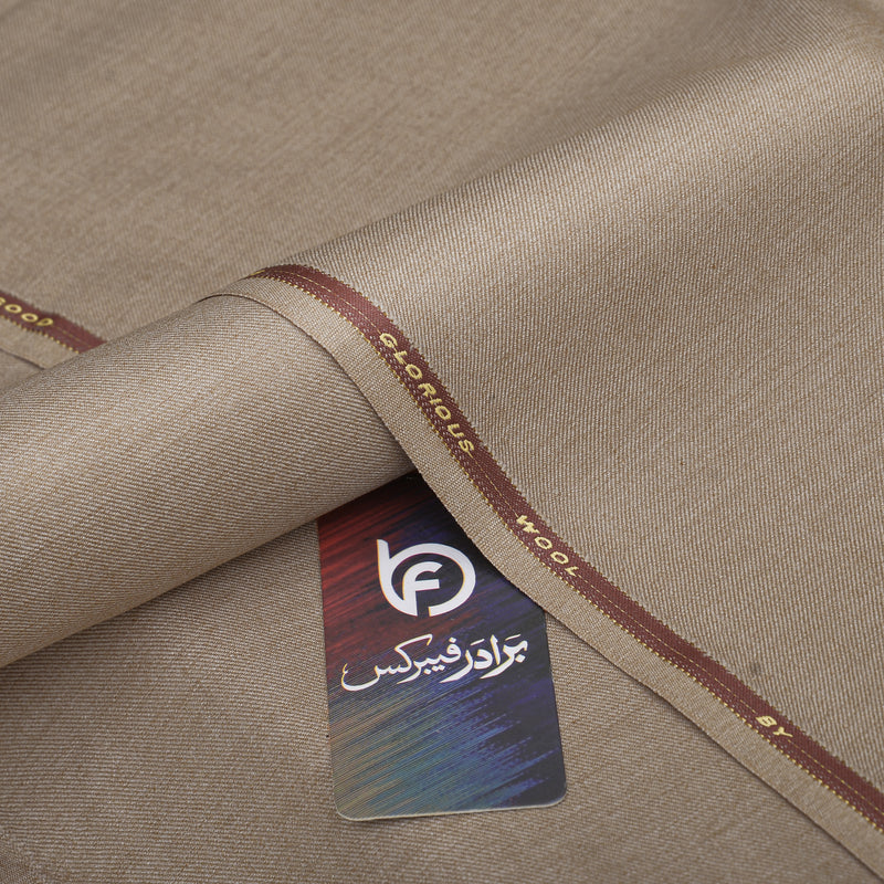 Brother Fabrics Glorious Wool Premium Sandy Beige Unstitched Men’s Suiting Fabric