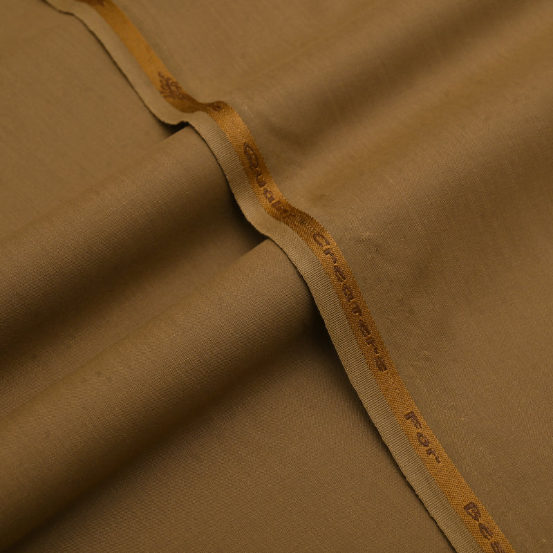 Classic Camel Tan Unstitched Wash & Wear Fabric for Men’s Suits-5