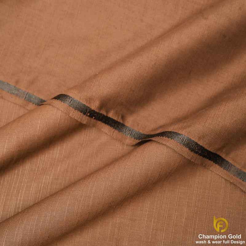 Champion Gold – Copper Brown | Premium Wash & Wear Full Design Fabric