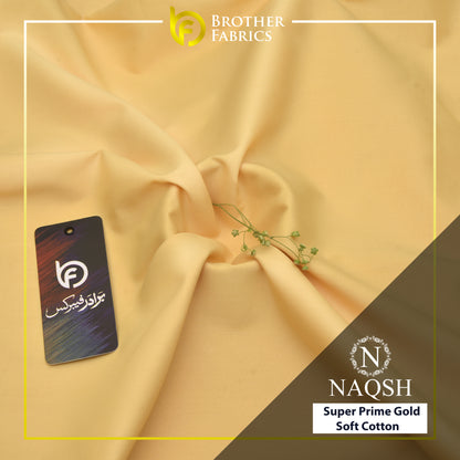 Naqsh Butter Yellow – Super Prime Gold Soft Cotton by Brother Fabrics
