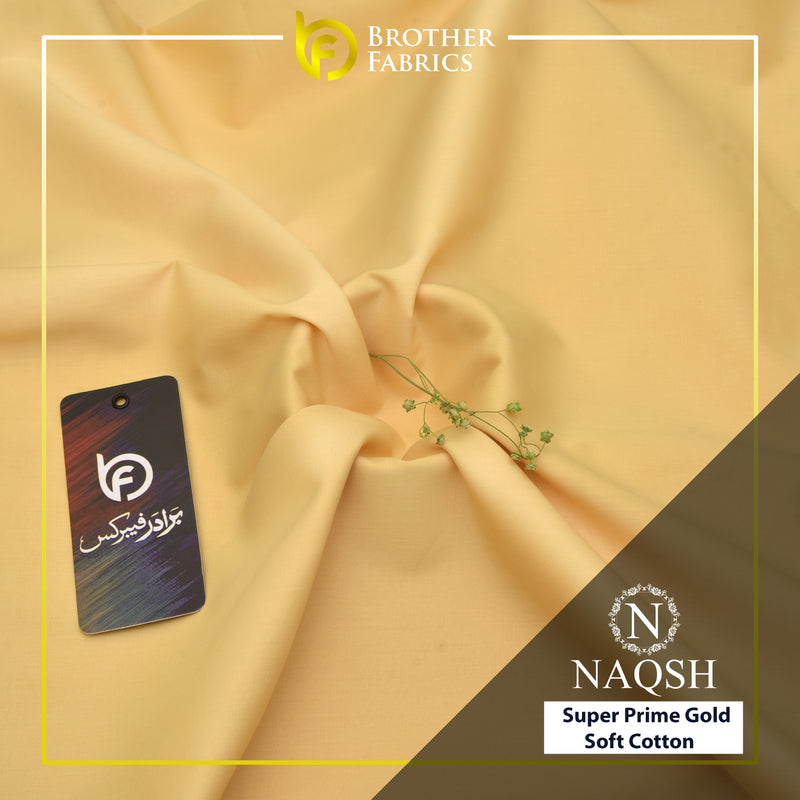Naqsh Butter Yellow – Super Prime Gold Soft Cotton by Brother Fabrics