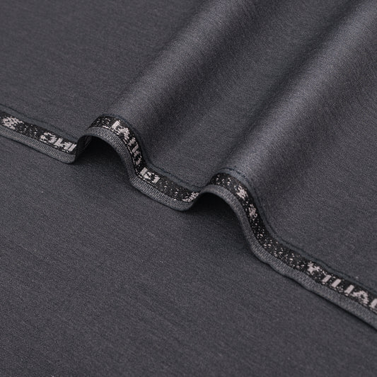 Premium Dark Charcoal Grey Unstitched Men’s Suiting Fabric