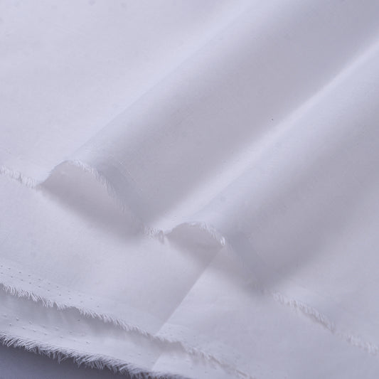 Classic Off-White Unstitched Soft Cotton/Latha Fabric for Men’s Suits-2