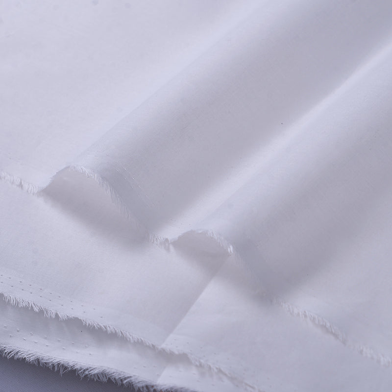 Classic Off-White Unstitched Soft Cotton/Latha Fabric for Men’s Suits-2