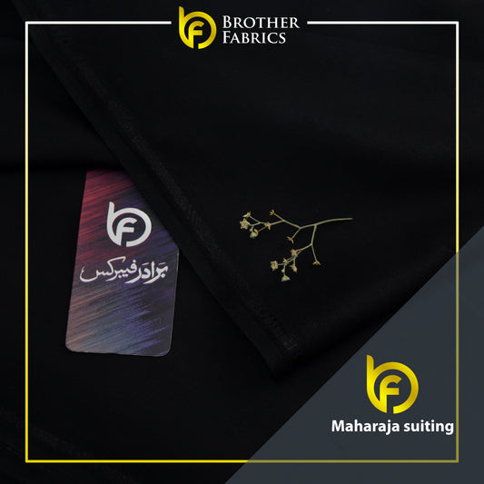 Aqua Black Premium Maharaja Suiting | Brother Fabrics