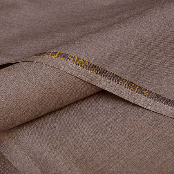 Twister Premium Warm Taupe-Brown Unstitched Men’s Suiting Fabric
