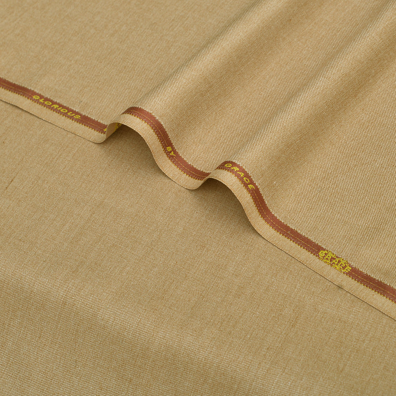 Grace Glorious Premium Golden-Beige Unstitched Men’s Suiting Fabric