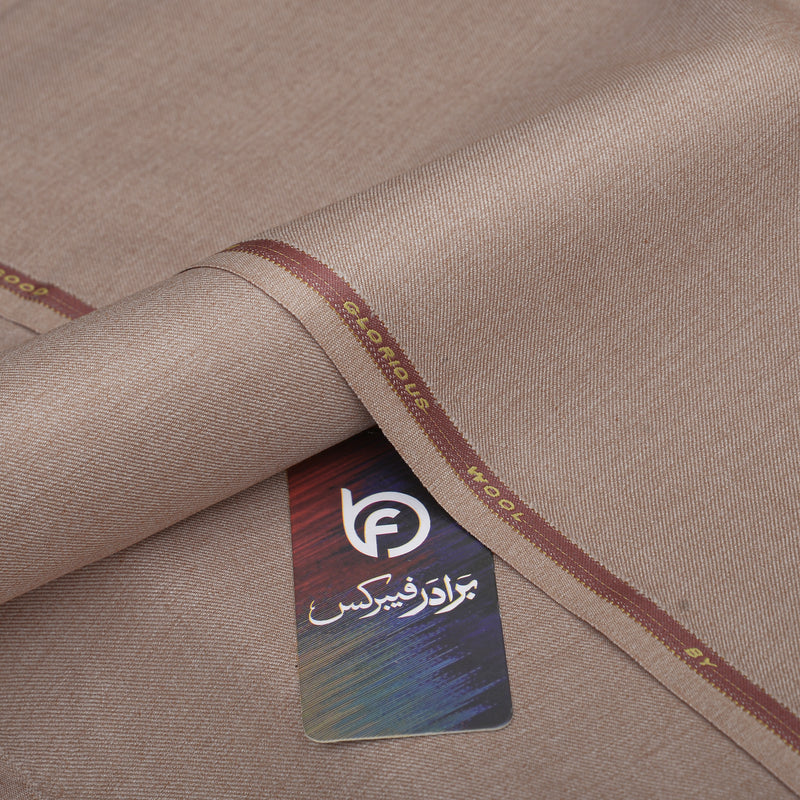 Brother Fabrics Premium Warm Beige Unstitched Men’s Suiting Fabric