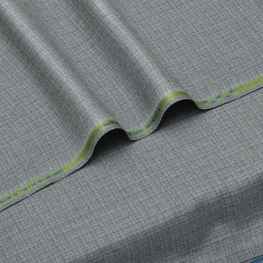 Premium Textured Light Grey Unstitched Men’s Suiting Fabric