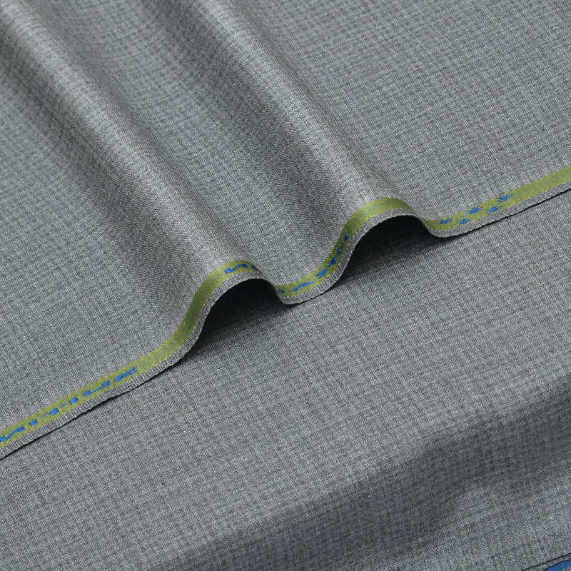 Premium Textured Light Grey Unstitched Men’s Suiting Fabric