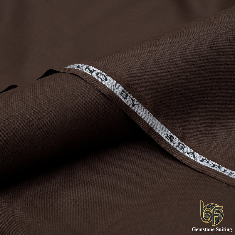 Gemstone Premium Brown Suiting Fabric-2