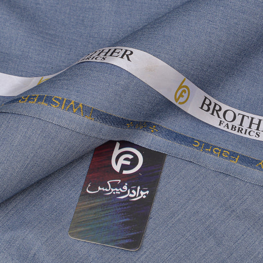 Brother Fabrics Premium Dusty Blue Unstitched Men’s Suiting Fabric