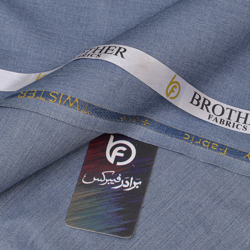 Brother Fabrics Premium Dusty Blue Unstitched Men’s Suiting Fabric