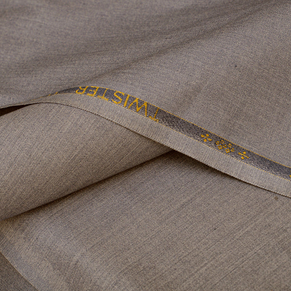 Twister Premium Warm Taupe Unstitched Men’s Suiting Fabric
