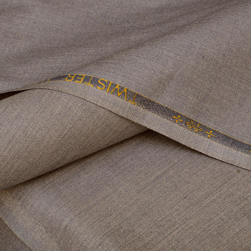 Twister Premium Warm Taupe Unstitched Men’s Suiting Fabric