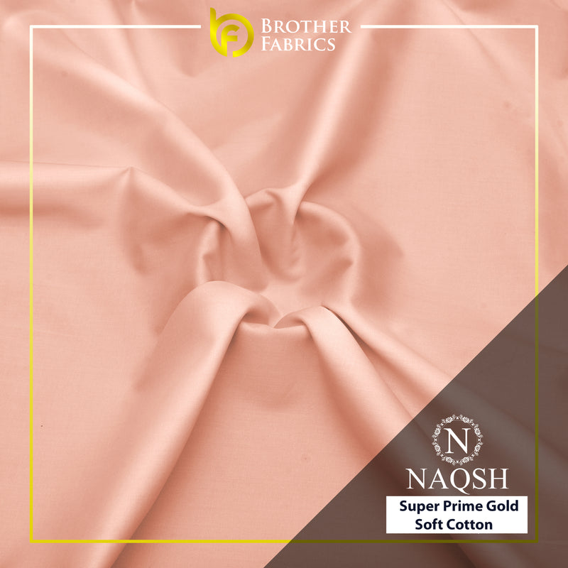 Naqsh Peach Blush – Super Prime Gold Soft Cotton by Brother Fabrics
