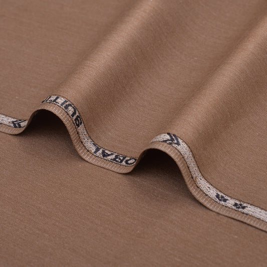 Obal Premium Rich Warm Brown Unstitched Men’s Suiting Fabric