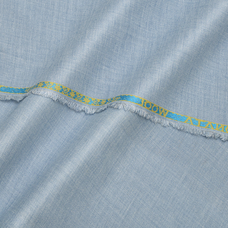 Sonata Premium Textured Sky Blue Unstitched Men’s Suiting Fabric