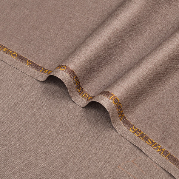 Twister Wool Premium Warm Taupe Unstitched Men’s Suiting Fabric