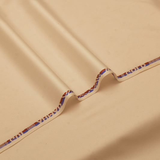 Premium Almond Beige Unstitched Men’s Wash & Wear Fabric