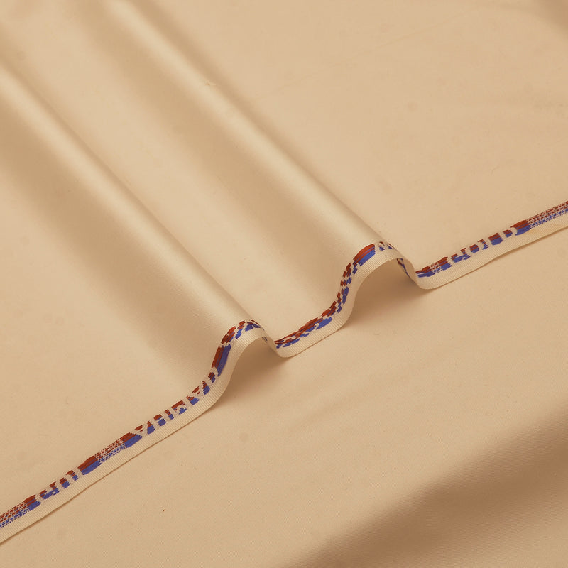Premium Almond Beige Unstitched Men’s Wash & Wear Fabric