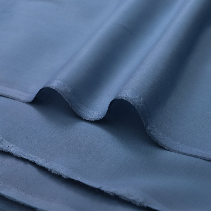 Classic Steel Blue Unstitched Wash & Wear Fabric for Men’s Suits-3