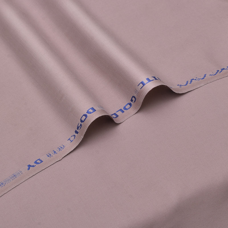Premium Beige Fabric with Blue Printed Branding – High-Quality Textile Material