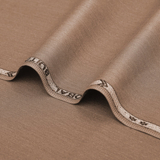 Obal Premium Taupe Brown Unstitched Men’s Suiting Fabric