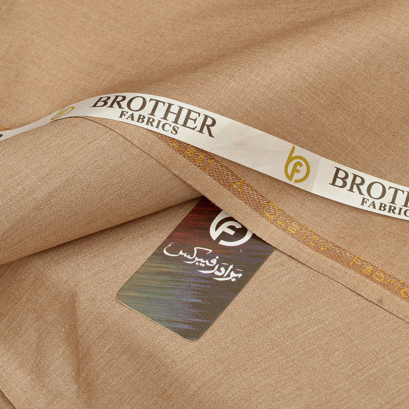 Brother Fabrics Premium Warm Sandy Beige Unstitched Men’s Suiting Fabric