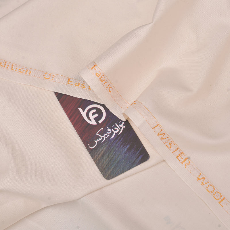Brother Fabrics Premium Off-White Unstitched Men’s Suiting Fabric