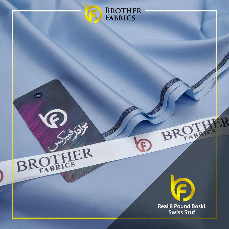 Sky Blue Real 8 Pound Boski Swiss Stuff Fabric | Brother Fabrics