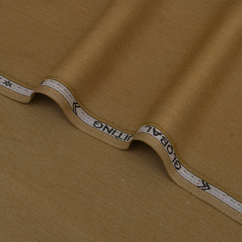 Premium Warm Mustard Tan Unstitched Men’s Suiting Fabric