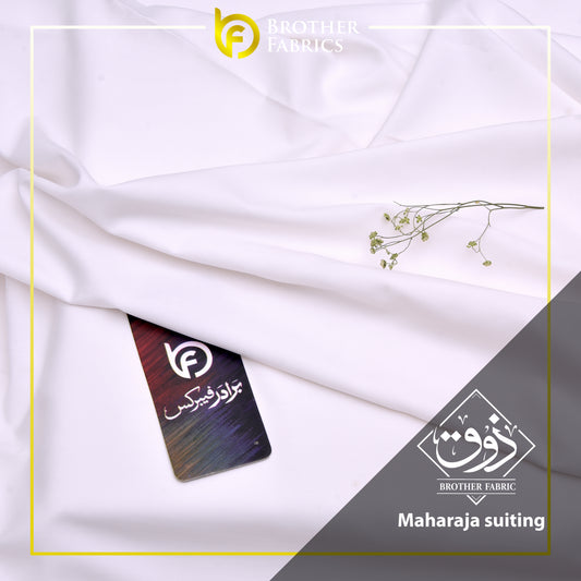 Brother Fabrics Maharaja Suiting – Royal White