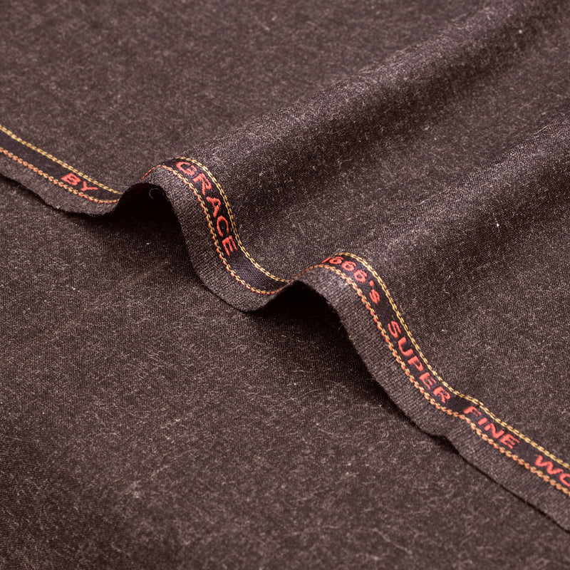 Grace Super Fine Wool Dark Espresso Brown Unstitched Men’s Suiting Fabric