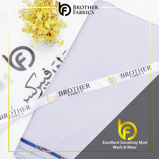 Brother Fabrics Excellent Sonahray Moti Wash & Wear – Pure Pearl White